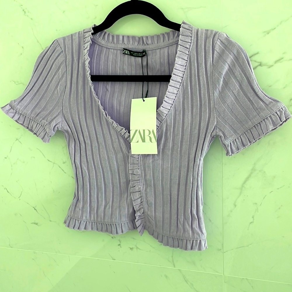 Zara Lavender Crop Top